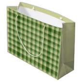 Groen Plaid Saint Patrick's dag Groot Cadeauzakje (Achterkant Gekanteld)