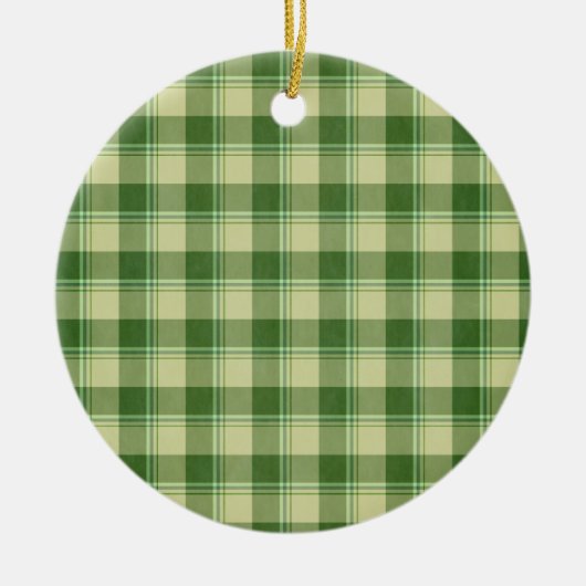 Groen Plaid Saint Patrick's dag Keramisch Ornament (Voorkant)