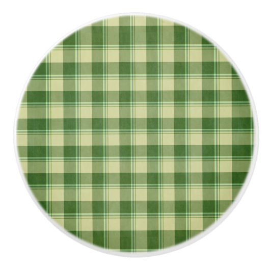 Groen Plaid Saint Patrick's dag Keramische Knop (Voorkant)