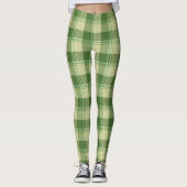 Groen Plaid Saint Patrick's dag Leggings (Voorkant)