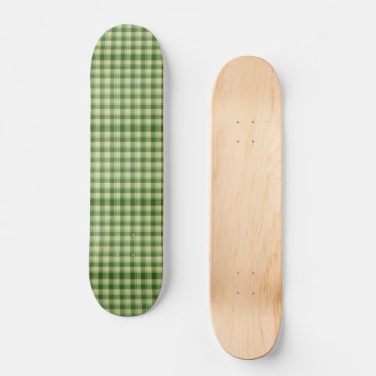 Groen Plaid Saint Patrick's dag Persoonlijk Skateboard (Voorkant)