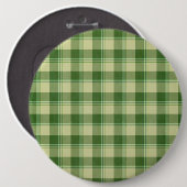 Groen Plaid Saint Patrick's dag Ronde Button 6,0 Cm (Voorkant /achterkant)