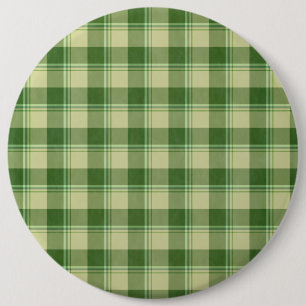 Groen Plaid Saint Patrick's dag Ronde Button 6,0 Cm