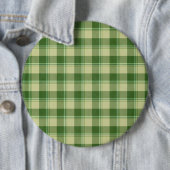 Groen Plaid Saint Patrick's dag Ronde Button 6,0 Cm (In situ)