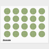 Groen Plaid Saint Patrick's dag Ronde Sticker (Vel)