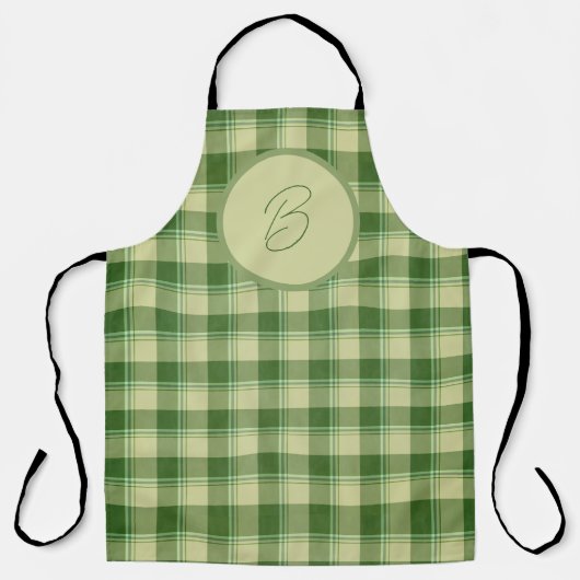 Groen Plaid Saint Patrick's dag Schort (Voorkant)