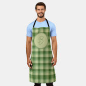 Groen Plaid Saint Patrick's dag Schort (Gedragen)