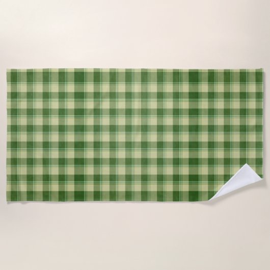 Groen Plaid Saint Patrick's dag Strandlaken (Voorkant)