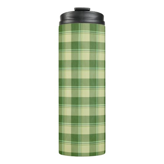 Groen Plaid Saint Patrick's dag Thermosbeker (Voorkant)