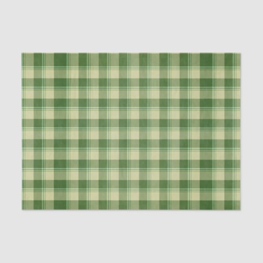 Groen Plaid Saint Patrick's dag Tissuepapier (Voorkant)