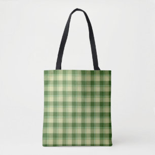 Groen Plaid Saint Patrick's dag Tote Bag