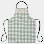 Groen Plaid Schattige Gepersonaliseerd Schort (Voorkant)