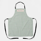 Groen Plaid Schattige Gepersonaliseerd Schort (Voorkant)