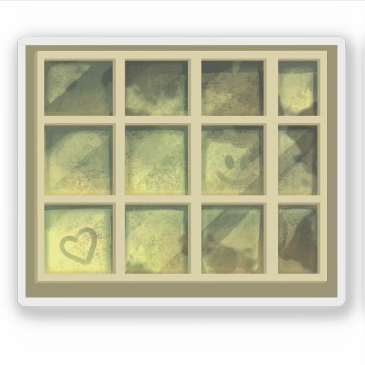  groen plakboek Sticker venster (Voorkant)