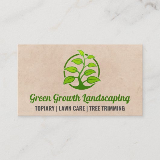 Groen Plant | Apparatuur voor landschapsontwerp Visitekaartje (Voorkant)
