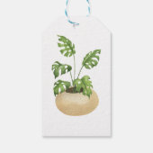 Groen Plant Baby shower Bedankt "Help me bloeien" Cadeaulabel (Achterkant)