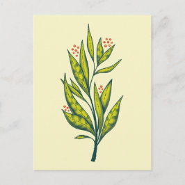 Groen Plant Botanische Art Natuur Lover Briefkaart