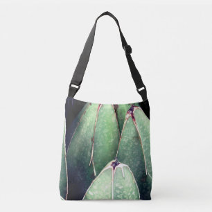 Groen Plant Detail Custom Cross Body Bag Crossbody Tas