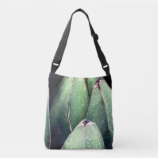 Groen Plant Detail Custom Cross Body Bag Crossbody Tas (Voorkant)