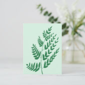 Groen Plant Feestdagenkaart (Staand voorkant)