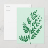 Groen Plant Feestdagenkaart (Voorkant / Achterkant)