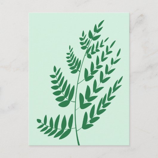 Groen Plant Feestdagenkaart (Voorkant)