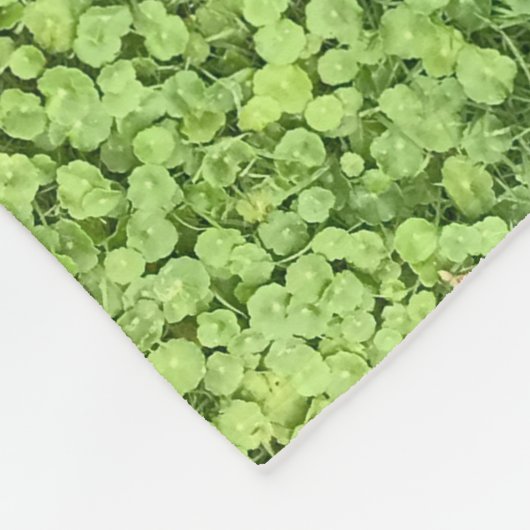 Groen plant fleece deken (Hoek)