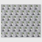 Groen Plant groeit uit een wit ei Cadeaupapier (Vlak)