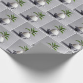 Groen Plant groeit uit een wit ei Cadeaupapier (Hoek)