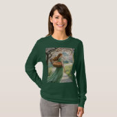 Groen Plant Lady T-shirt met lange mouwen (Voorkant volledig)