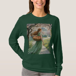 Groen Plant Lady T-shirt met lange mouwen