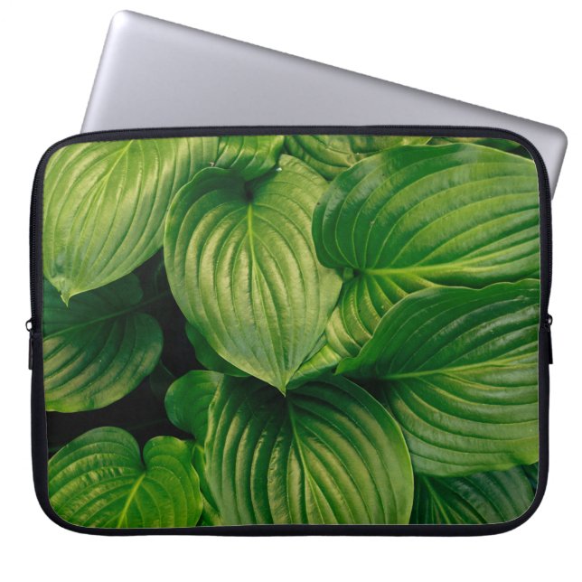 Groen plant laptop sleeve (Voorkant)