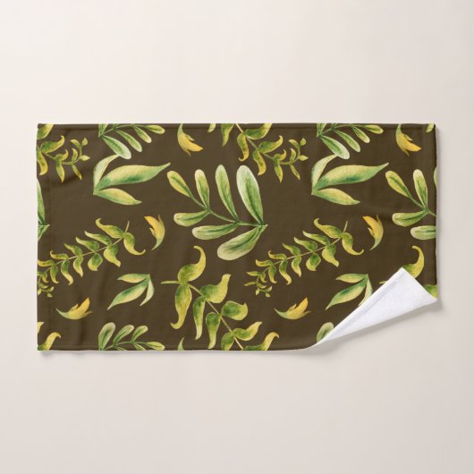 Groen Plant leest Patroon Bad Handdoek (Handdoek)