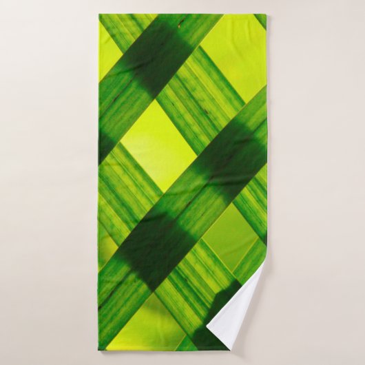 Groen plant met bladgroengras badhanddoek (Badhanddoek)