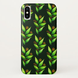 Groen Plant met Waterverf van bessen Case-Mate iPhone Case