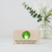 Groen Plant Moderne Logo | landschapstools Visitekaartje (Staand voorkant)