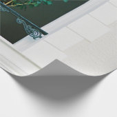 GROEN PLANT OP WITTE VENSTER CADEAUPAPIER (Hoek)