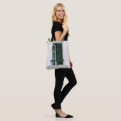 GROEN PLANT OP WITTE VENSTER TOTE BAG (Op model)