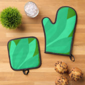 Groen Plant Ovenwant & Pannenlap Set (Top down)