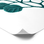 Groen Plant Patroon Pen Tekening Poster (Hoek)