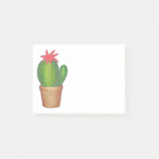 Groen Plant Prickly Cactus Flower Garden Post-it® Notes (Voorkant)
