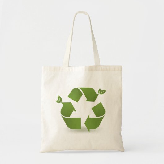 Groen Plant Recyclen Canvas tas voor gebarenteken (Voorkant)