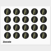 Groen Plant Ronde Sticker (Vel)
