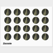 Groen Plant Ronde Sticker (Vel)