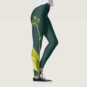 Groen Plant Wilde knoflook Botanisch Leggings