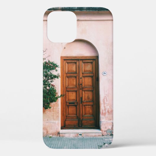 GROEN PLANTEN BESIDE BROWN WOODEN DEUR Case-Mate iPhone CASE (Achterkant)