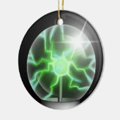 Groen plastic balkkaneelversieel keramisch ornament (Links)