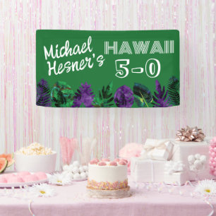 Groen, Plum Hawaii 5-0 50ste verjaardagsfeestje Spandoek