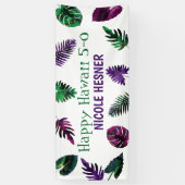 Groen, Plum Paarse, Berry Pink Hawaii 5-0 50th Spandoek (Verticaal)