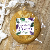 Groen, Plum Paarse bladeren Hawaii 5-0 50e verjaar Vierkante Sticker